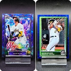 Jacob Wilson Topps Mystical Blue Lazer Prizm RC Athletics Rookie